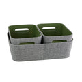 Lakeland 3 Grey & Green Storage Baskets