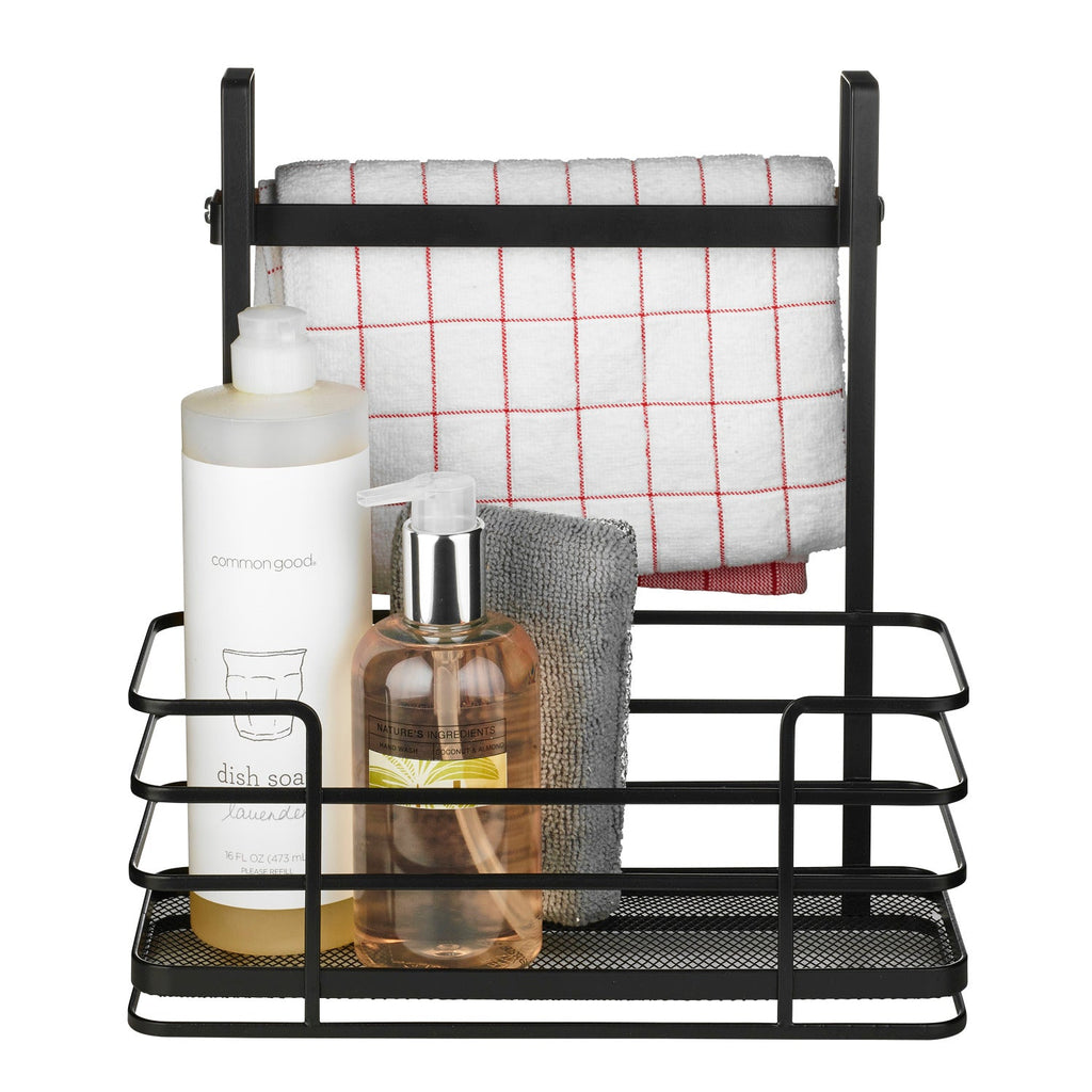 Lakeland Black Mesh Metal Over-Door Cupboard Organiser