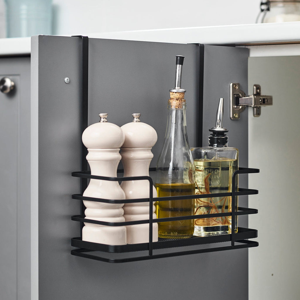 Lakeland Black Mesh Metal Over-Door Cupboard Organiser