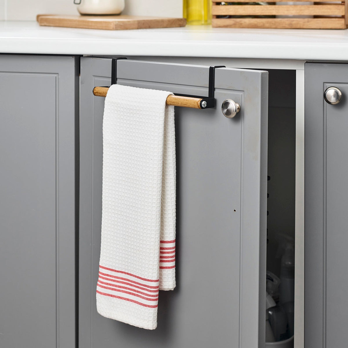 Lakeland Black Mesh Metal Over-Door Cupboard Organiser