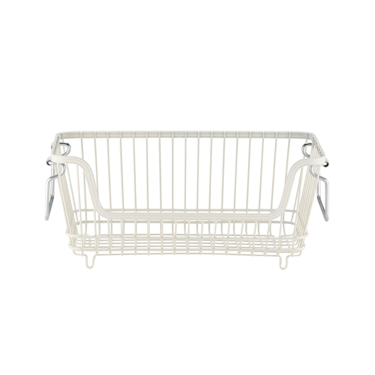 Lakeland Small Multi-Purpose Stackable Wire Storage Basket – Cream