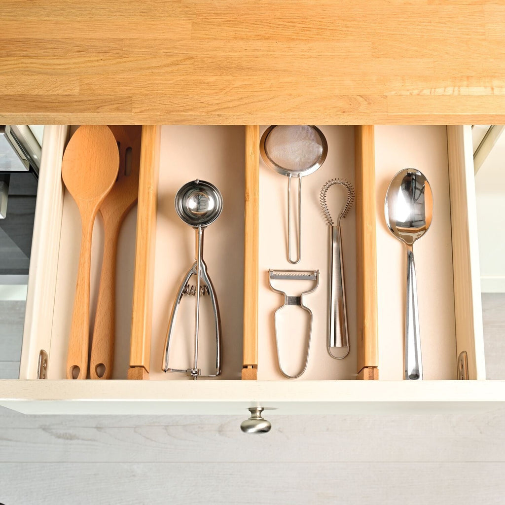 Lakeland Bamboo Drawer Dividers Set of 4