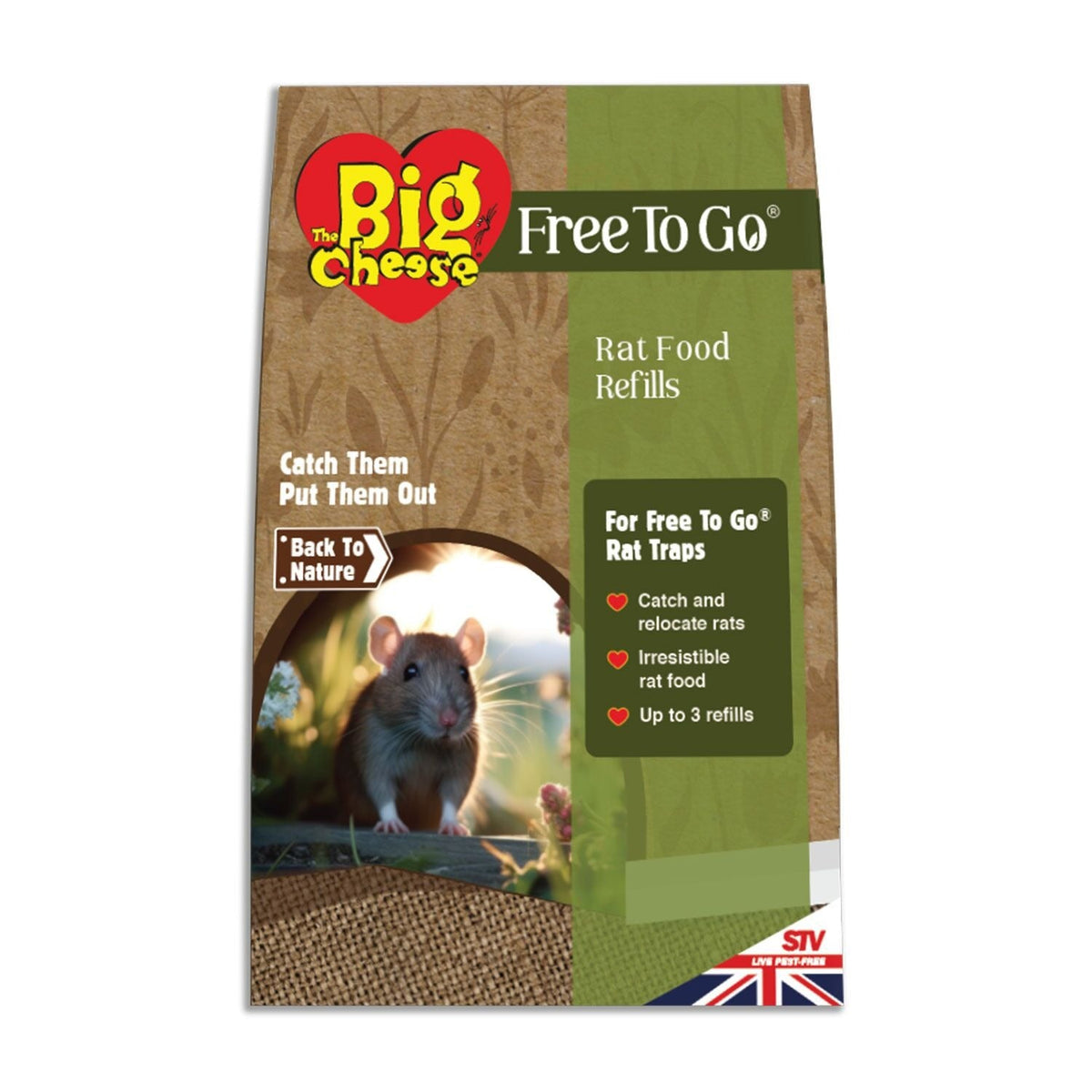 The Big Cheese Free To Go Rat Food Refills - Pack of 15 blocks